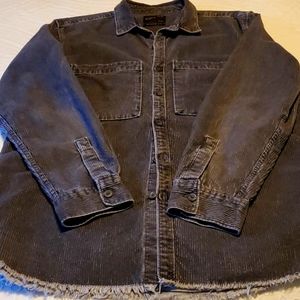 Zara man XL gray mens corduroy shirt. NICE!